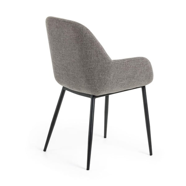 Šedé čalouněné jídelní křeslo Konna – Kave Home-image-3