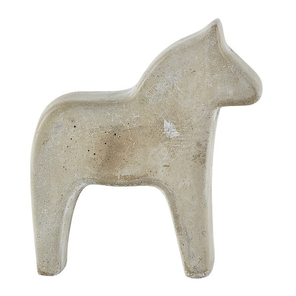 Dekorativní cementová soška KJ Collection Snowy Horse, výška 14 cm