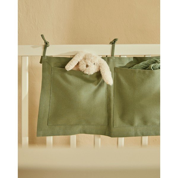 Zelený bavlněný kapsář na dětskou postýlku 45 cm Laily – Kave Home-image-1