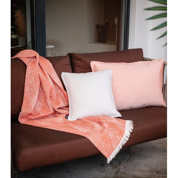 Červený pléd s podílem bavlny Euromant Dotty Diamond, 140 x 180 cm-image-1