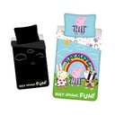 Bavlněné dětské povlečení se svítícím efektem na jednolůžko 140x200 cm Peppa Pig – Jerry Fabrics