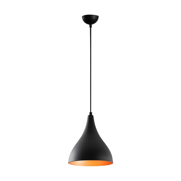 Černé závěsné svítidlo s kovovým stínidlem ø 22 cm Berceste – Opviq lights