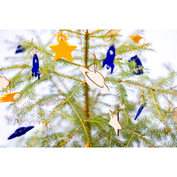 Sada 8 dřevěných vánočních dekorací Spira Medium-image-4