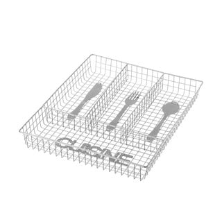 Kovový příborník do zásuvky ve stříbrné barvě 26.5 x 32.5 cm - Casa Selección