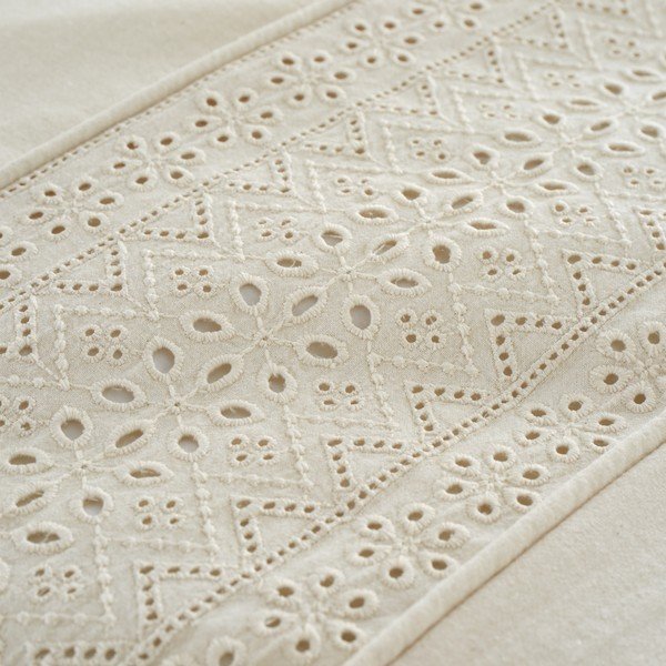 Krémové povlečení na jednolůžko 135x200 cm Broderie Anglaise – Catherine Lansfield-image-3