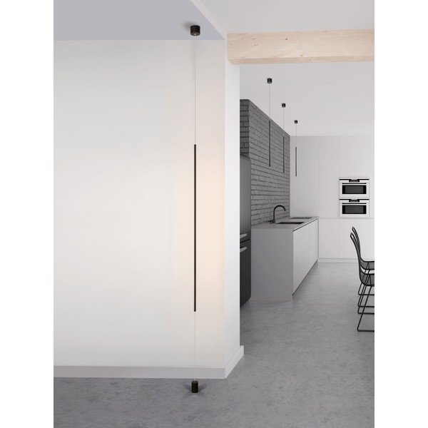 Matně černá hliníková LED stojací lampa (výška 300 cm) Elettra – Nova Luce-image-1