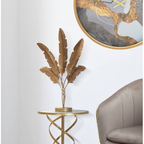Dekorativní soška ve zlaté barvě Mauro Ferretti Five Leaf-image-1