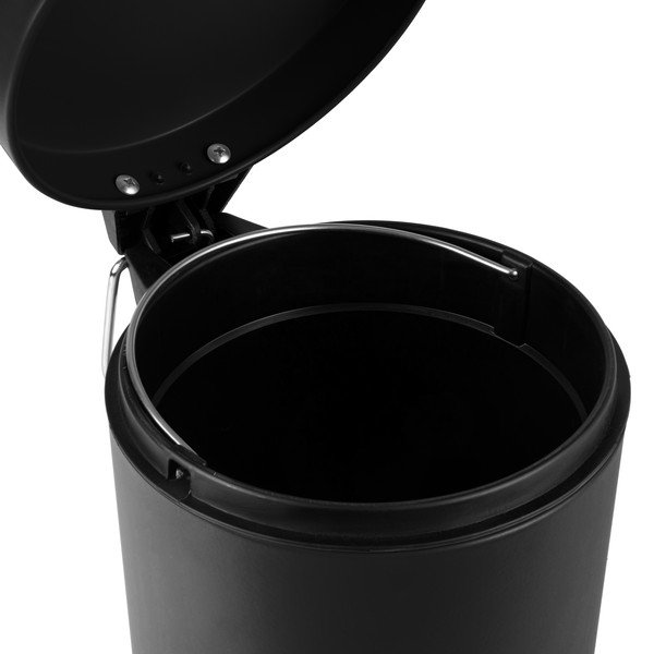 Černý pedálový odpadkový koš Compactor Grena, 3 l-image-1