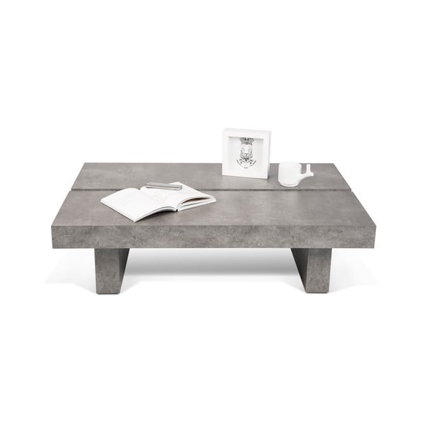 Konferenční stolek v betonovém dekoru TemaHome Tokyo, 94 x 25 cm-image-1