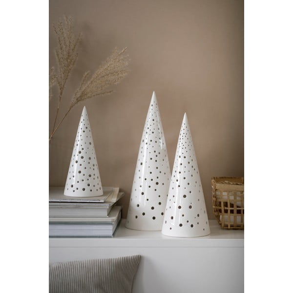 Bílý vánoční svícen z kostního porcelánu Kähler Design Nobili, výška 19 cm-image-2