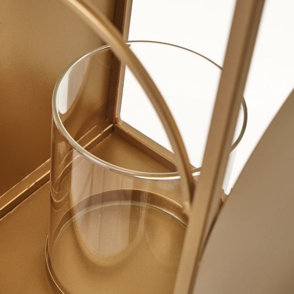 Kovová lucerna ve zlaté barvě Casa Selección, výška 35 cm-image-3