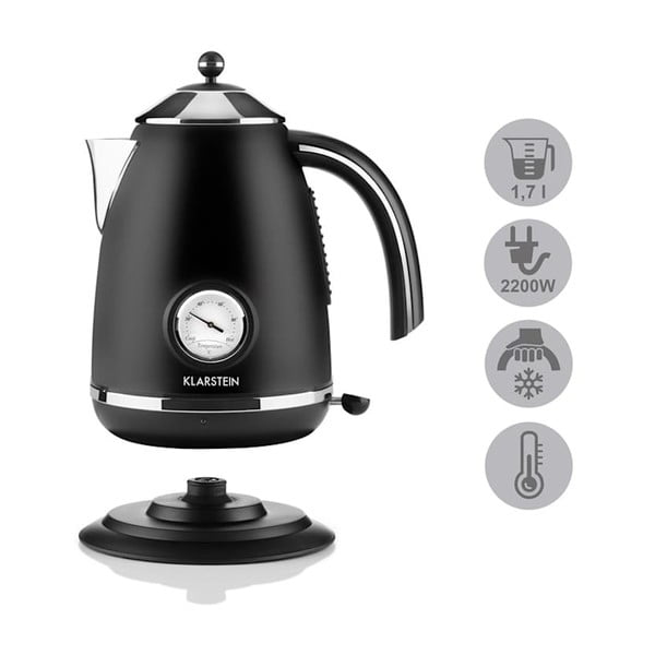 Černá rychlovarná konvice Klarstein Aquavita Chalet-image-4