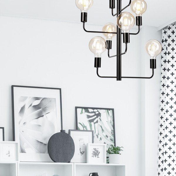 Černé závěsné svítidlo - LAMKUR-image-1