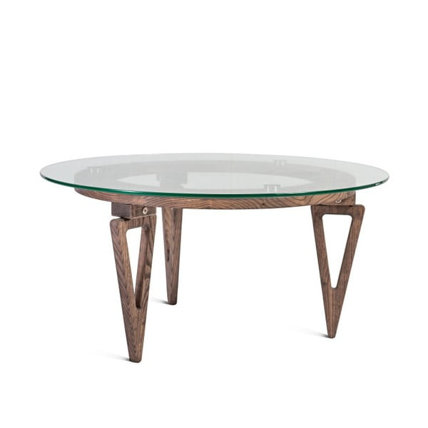Konferenční stolek z masivního jasanového dřeva Charlie Pommier Triangle