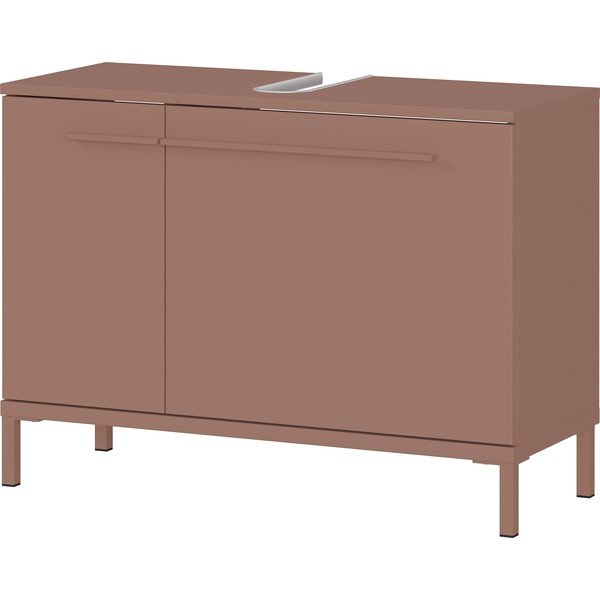 Hnědá matná skříňka pod umyvadlo 80x59 cm Laurino – Germania