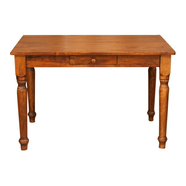 Dřevěný jídelní stůl se zásuvkou Biscottini Drawer, 120 x 80 cm