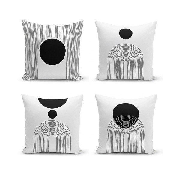 Povlaky na polštáře v sadě 4 ks 43x43 cm Simple Arch – Minimalist Cushion Covers