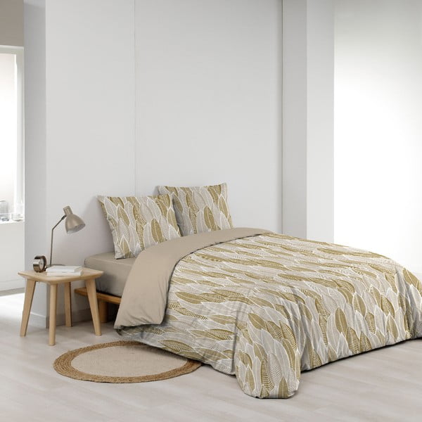 Okrově žluté povlečení na dvoulůžko/prodloužené z mikrovlákna 240x220 cm Kim – douceur d'intérieur-image-2