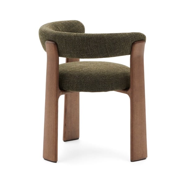 Khaki/hnědé jídelní křeslo s područkami z jasanového dřeva Granite – Kave Home-image-4