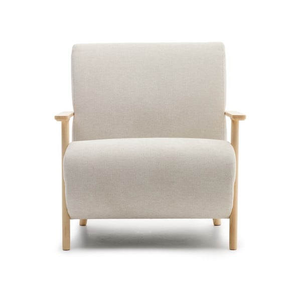 Béžové/krémové žinylkové křeslo Meghan – Kave Home-image-3