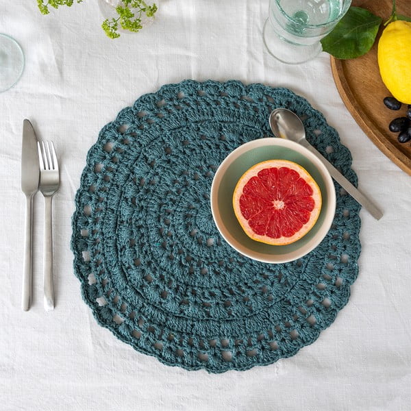 Prostírání s příměsí bavlny ø 35 cm Crochet – Rex London-image-1