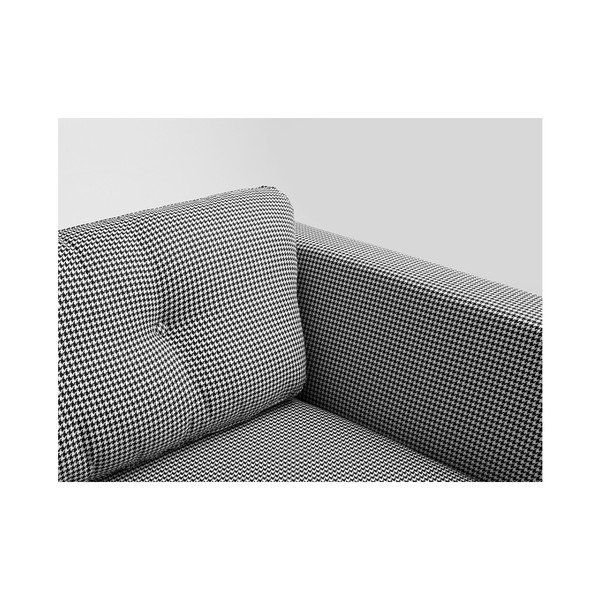 Černobílá trojmístná pohovka Custom Form Houndstooth-image-2