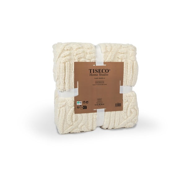 Bílobéžová deka z mikroplyše 150x200 cm Rena – Tiseco Home Studio-image-2