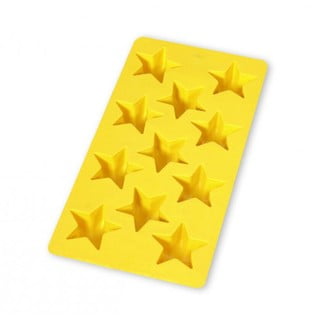 Žlutá silikonová forma na led Lékué Star, 11 kostek