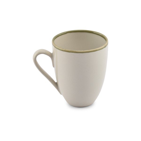 Zelený/krémový kameninový hrnek 350 ml Gravel – ONA-image-1