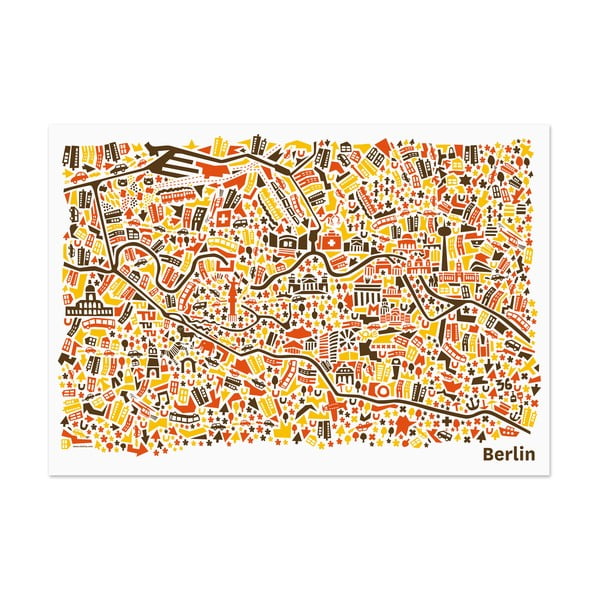 Nástěnná mapa Berlín, 100x70 cm