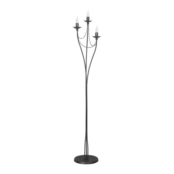Tmavě šedá volně stojící lampa Glimte Charming, výška 164 cm