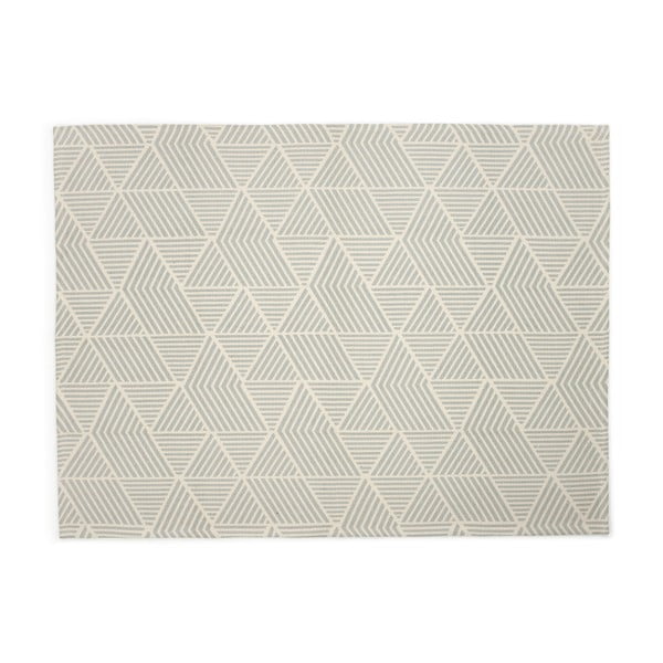 Dětský šedý ručně vyrobený koberec Naf Naf Geometric, 120 x 160 cm