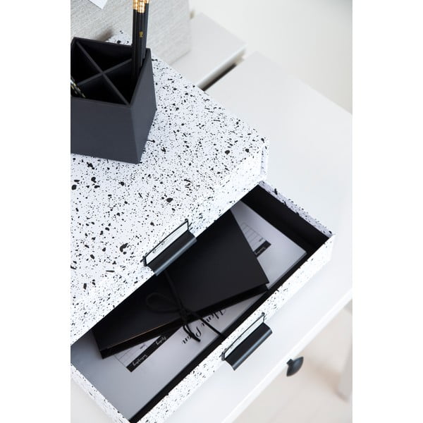Černo-bílý zásuvkový box se 2 šuplíky Bigso Box of Sweden Birger-image-3