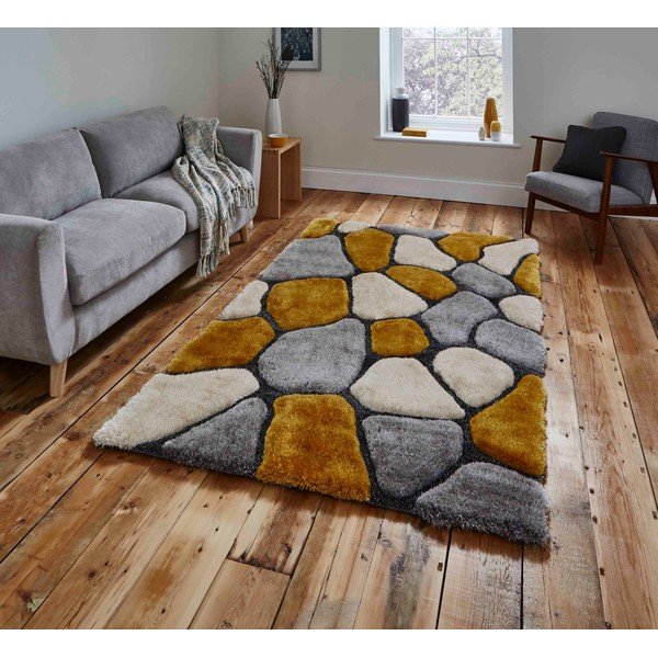Šedo-žlutý koberec Think Rugs Noble House Rock, 150 x 230 cm-image-1