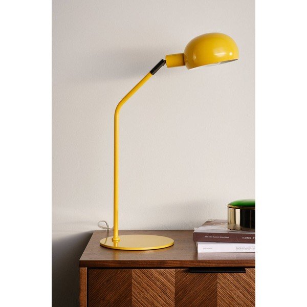 Žlutá ocelová stolní lampa s ohybatelnou konstrukcí (výška 59 cm) Lincon – Jotex-image-2