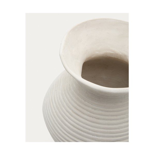 Krémová vysoká váza z papírmaše (výška 51 cm) Pria – Kave Home-image-3