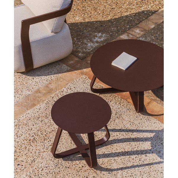 Kovový kulatý zahradní stolek ø 48 cm Tamaris – Kave Home-image-2