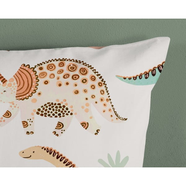 Hnědé/béžové bavlněné dětské povlečení na jednolůžko 140x200 cm Dino – Good Morning-image-3