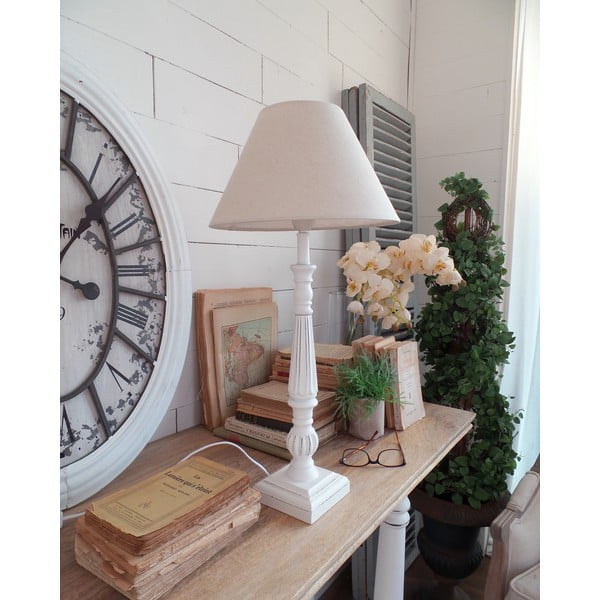 Stolní lampa White Antique, 30x61 cm