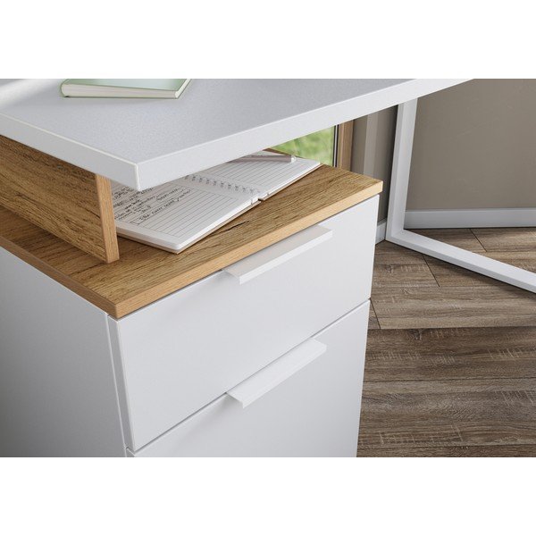 Pracovní stůl s bílou deskou 61x140 cm Hasselt – Germania-image-2