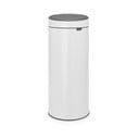 Bílý dotykový ocelový odpadkový koš 30 l Touch Bin – Brabantia
