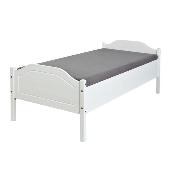Bílá dřevěná jednolůžková postel 13Casa Cairo, 90 x 200 cm