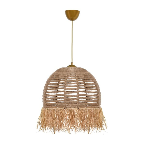 Světle hnědé závěsné svítidlo ø 30 cm – Opviq lights