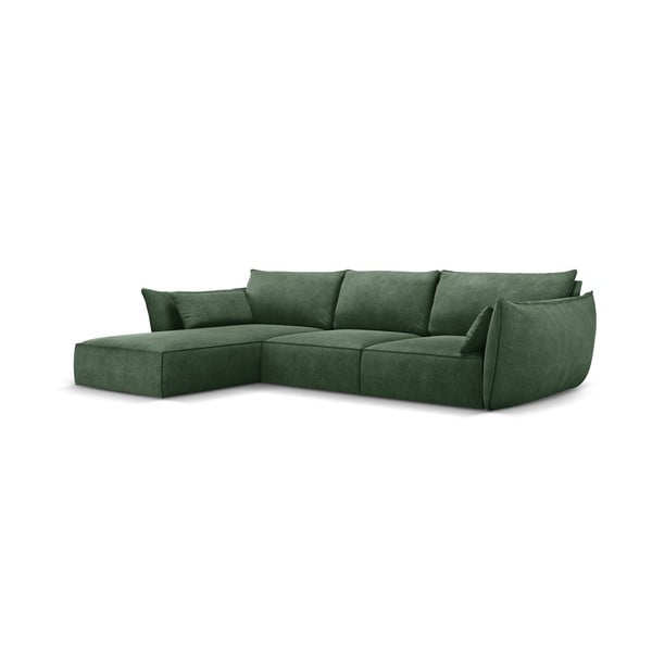 Tmavě zelená rohová pohovka (levý roh) Vanda – Mazzini Sofas-image-2