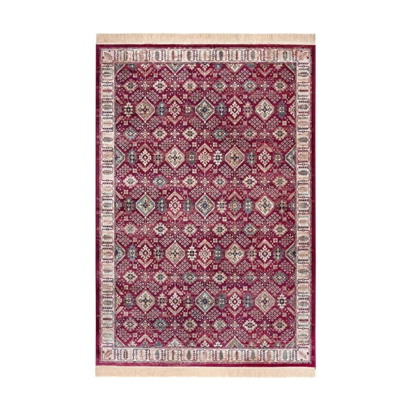 Červený koberec s příměsí bavlny Nouristan, 135 x 195 cm