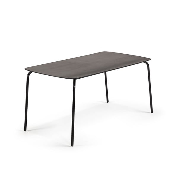 Černý stůl La Forma Tramp, 160 x 80 cm