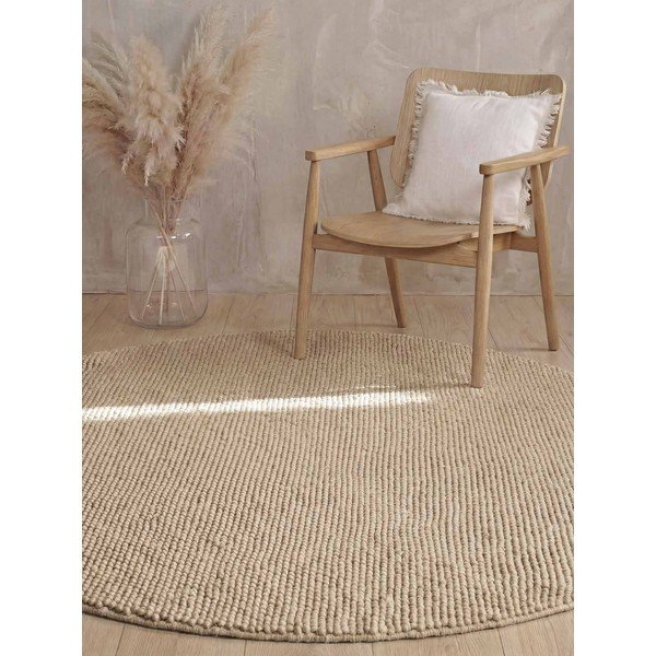 Béžový ručně tkaný vlněný kulatý koberec ø 200 cm Richmond Diana – Ted Baker-image-3
