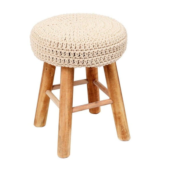 Pletená stolička Creamy, 31x42 cm