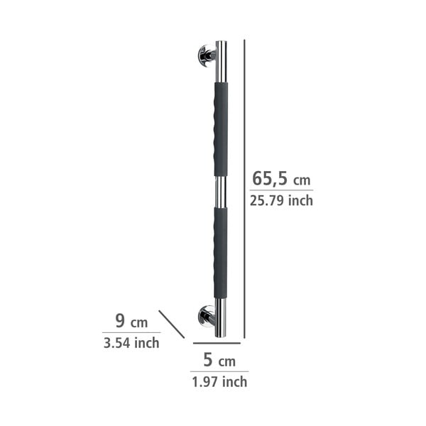 Nástěnné madlo do koupelny z nerezové oceli Secura – Wenko-image-2