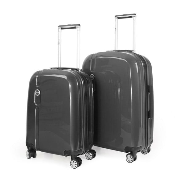 Sada 2 tmavě šedých cestovních kufrů na kolečkách Arsamar Anderson